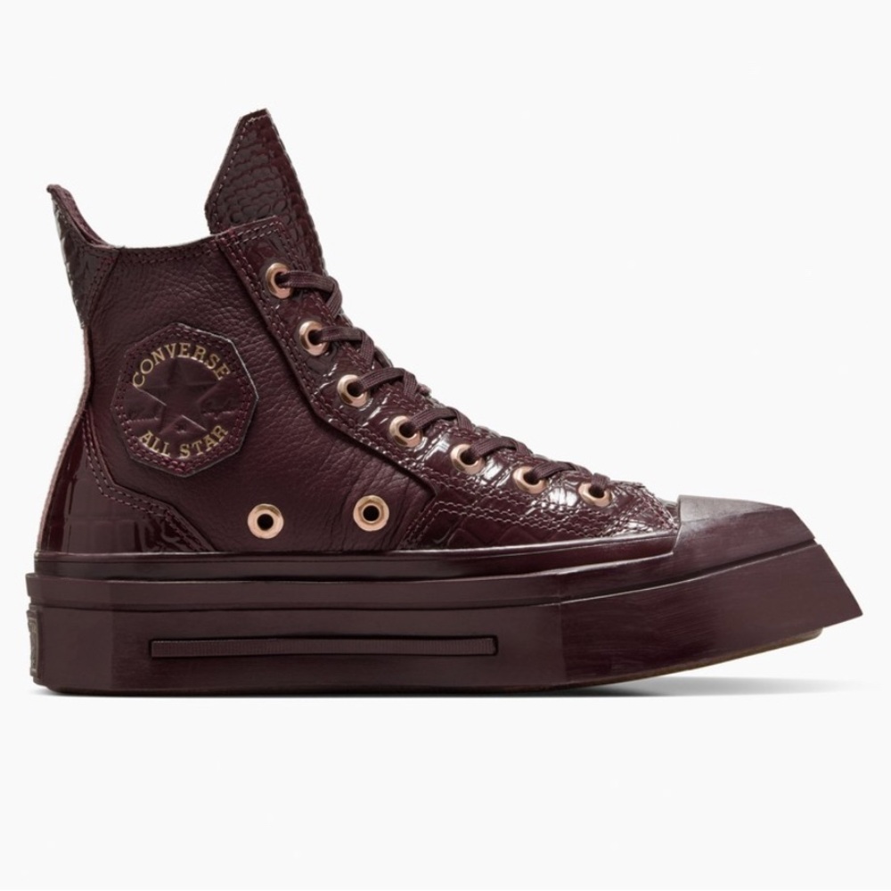 New Converse Chuck 70 De Luxe Bloodstone Croc” High-Top Sneakers